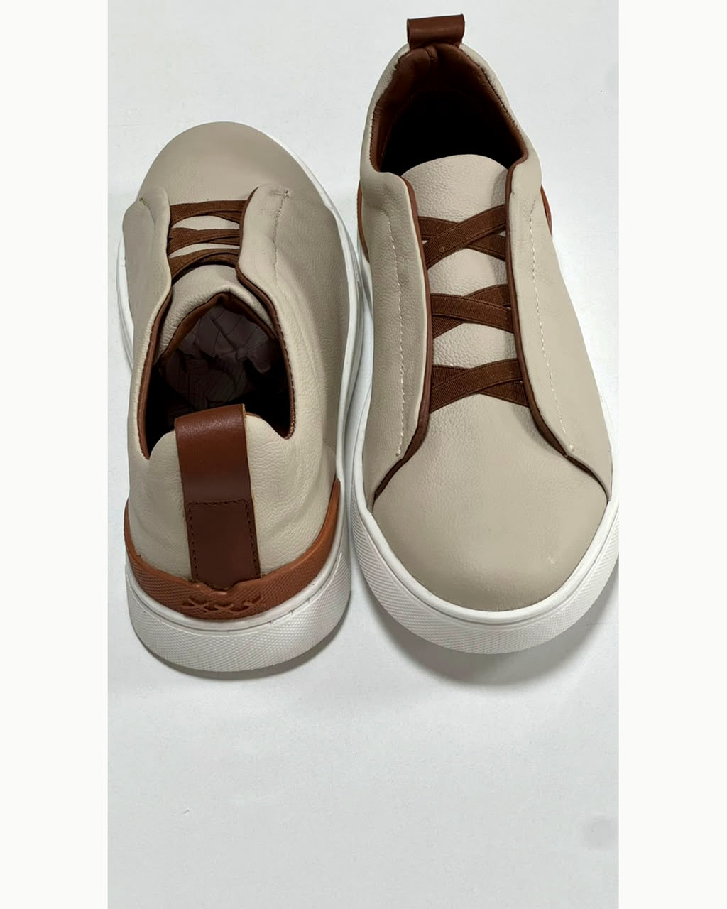Sneakers Homme Élégantes Sans Lacets | Beige